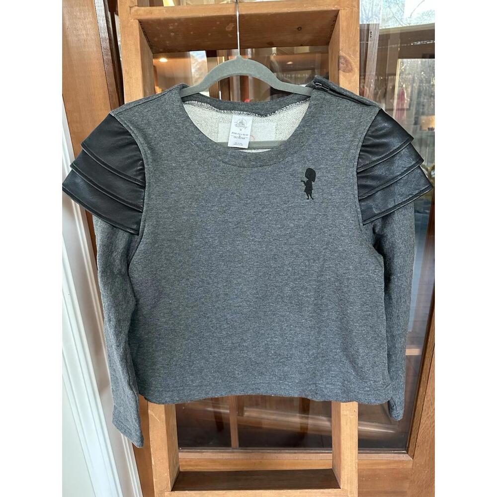NEW Disney The Incredibles Edna Mode Size M Semi Crop Fleece Sweatshirt Top
